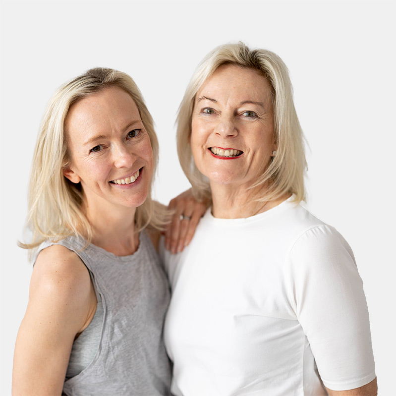 Clare and Susan, the mother daughter team who run Lightspace Yoga